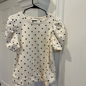 Who What Wear polka dot puff sleeve top